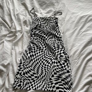 Checkered mini dress